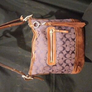Coach Signature Slim Duffle Shoulder Bag Y2K Crossbody